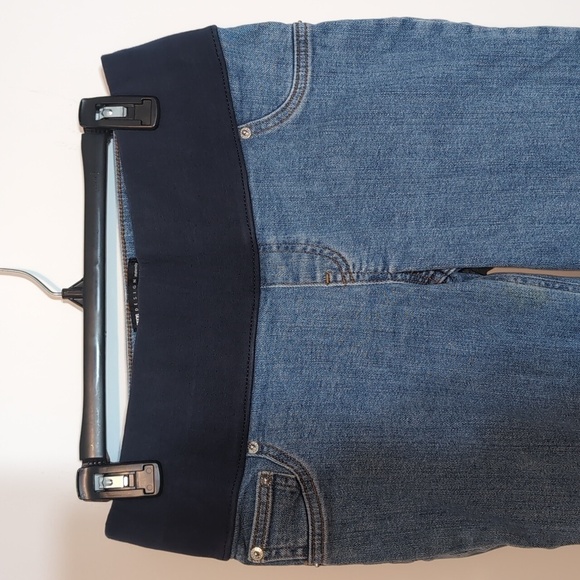 Asos Maternity Elastic Waistband Light Wash Jeans - Picture 2 of 5